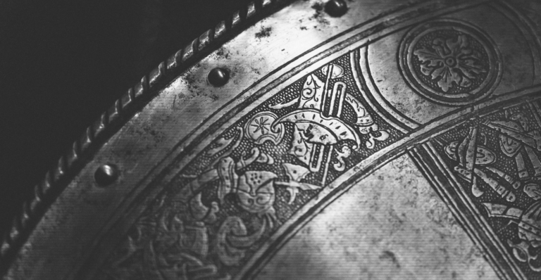 This image of an ornate metal shield illustrates our discussion topic: Multi-channel brand protection.