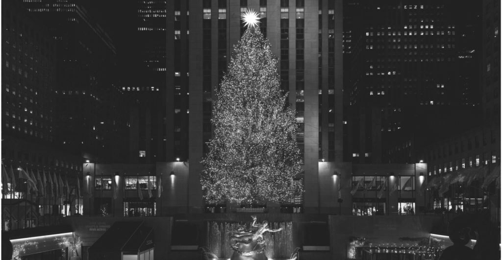 This image of the Christmas tree in the Rockefeller Centre in New York City illustrates our discussion topic: Christmas celebrations, and brand protection strategies, around the world.