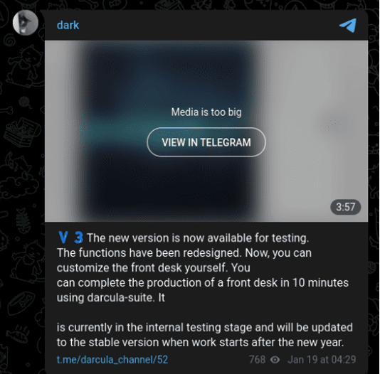 This leaked screenshot of a Telegram chat about Darcula phishing updates illustrates our discussion topic: Darcula, the phishing as a service kit, and how understanding its nuances boosts your cybersecurity resilience.