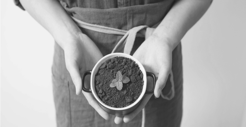 This image of a gardener holding a healthy sprout illustrates our discussion topic: counterfeit health products, their impact on consumers, and the role of brands in fighting back.